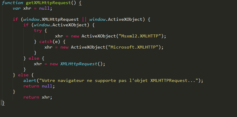fonction xmlhttprequest